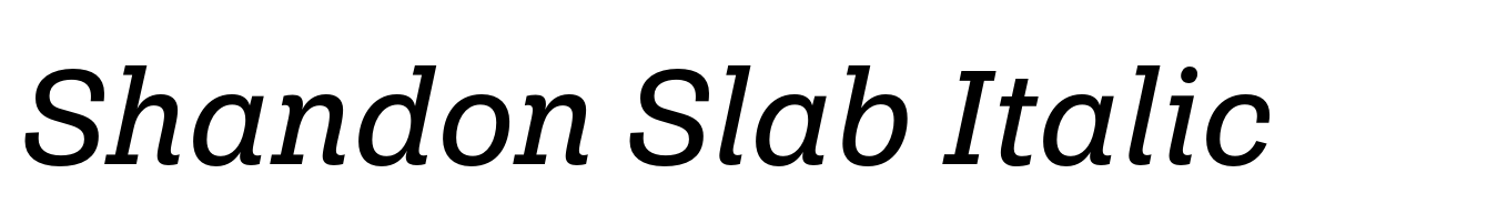 Shandon Slab Italic